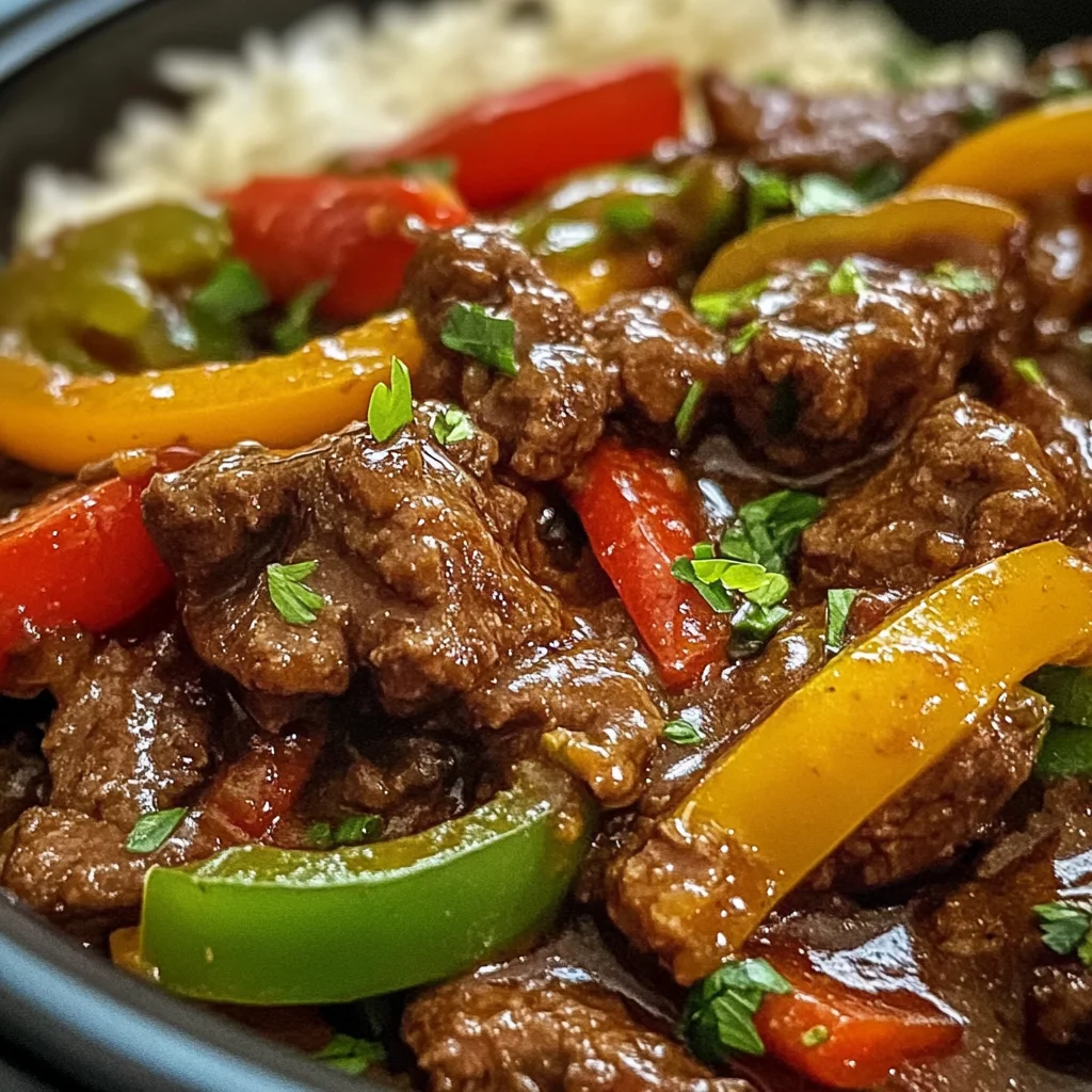 Savory Slow Cooker Pepper Steak