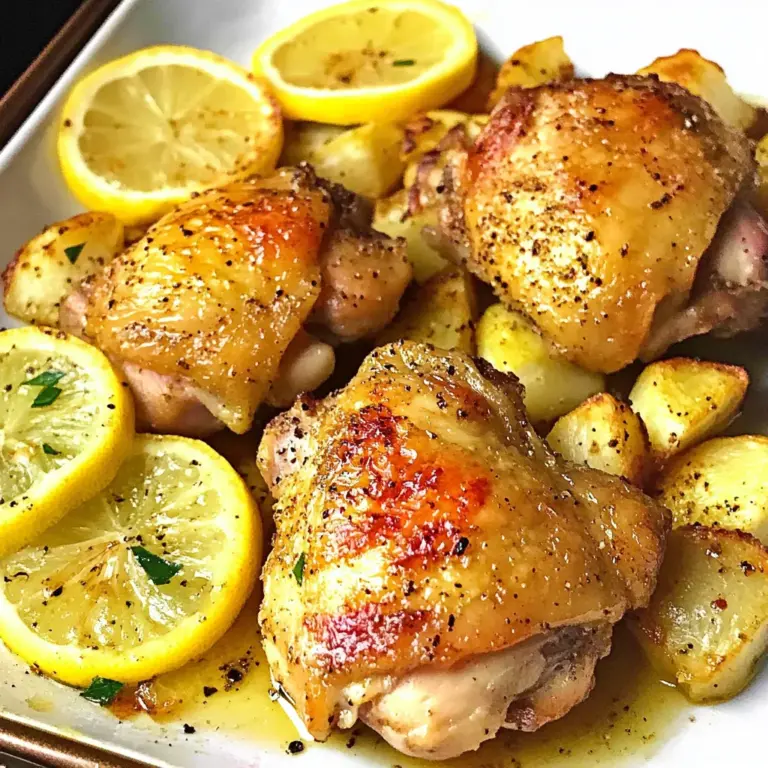 Sheet Pan Lemon Chicken Thighs