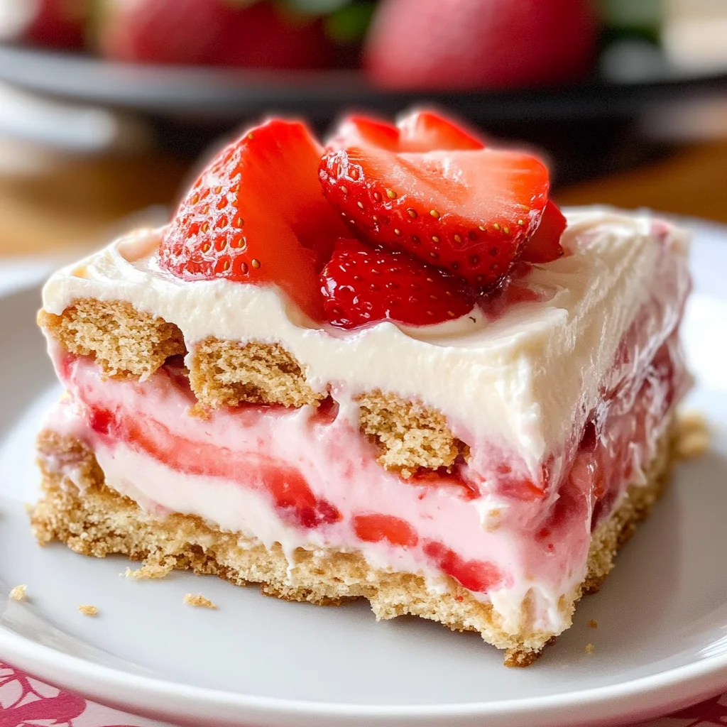 Strawberry Eclair Cake