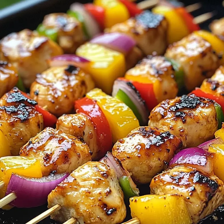 Tangy Delight Sweet and Sour Chicken Skewers