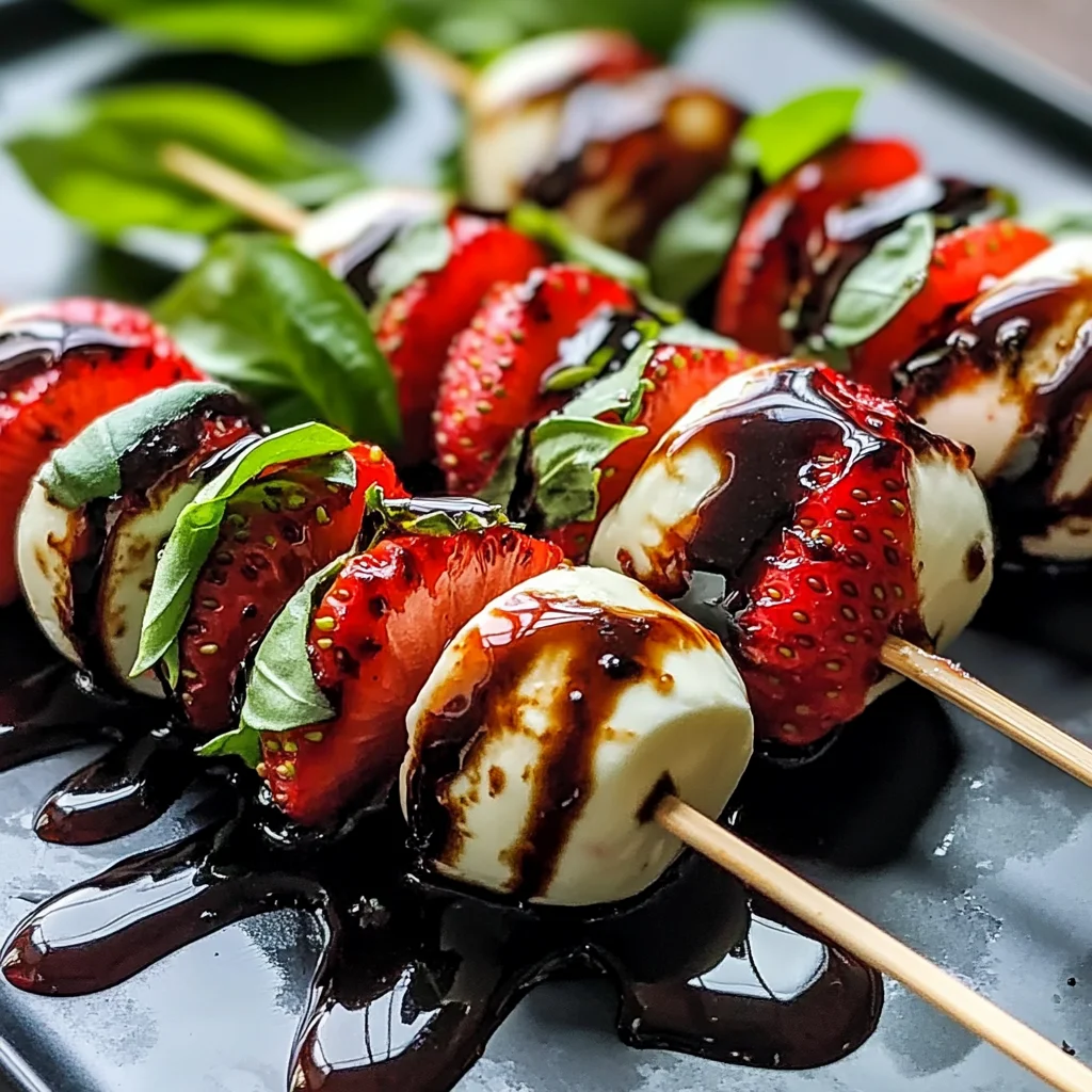Fresh Strawberry Caprese Skewers Recipe
