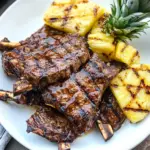 Hawaiian Style BBQ Short Ribs with Grilled Pineapple