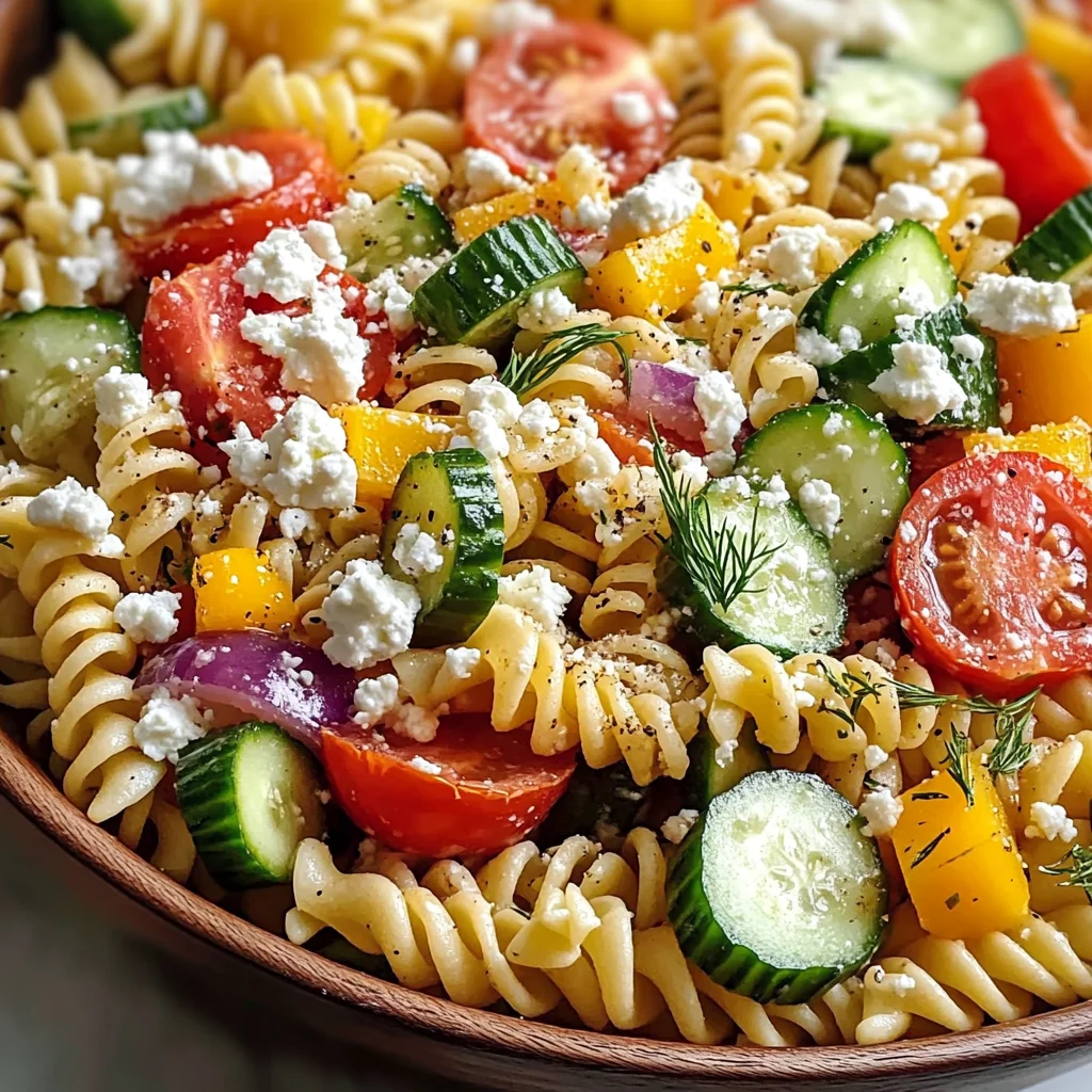 High Protein Greek Pasta Salad